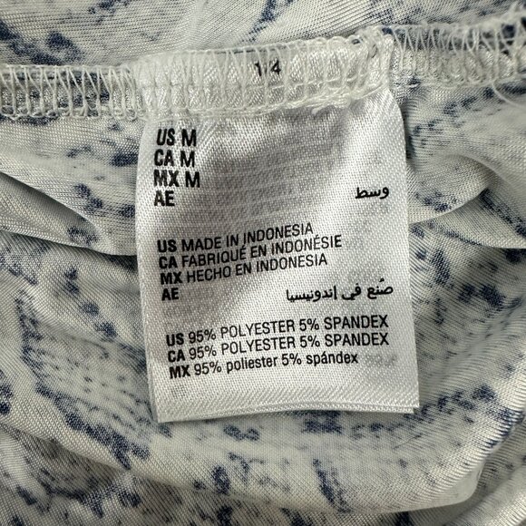 INC International Concepts Snake Print Cold Shoulder Top M V-Neck Short Sleeve - Picture 4 of 9